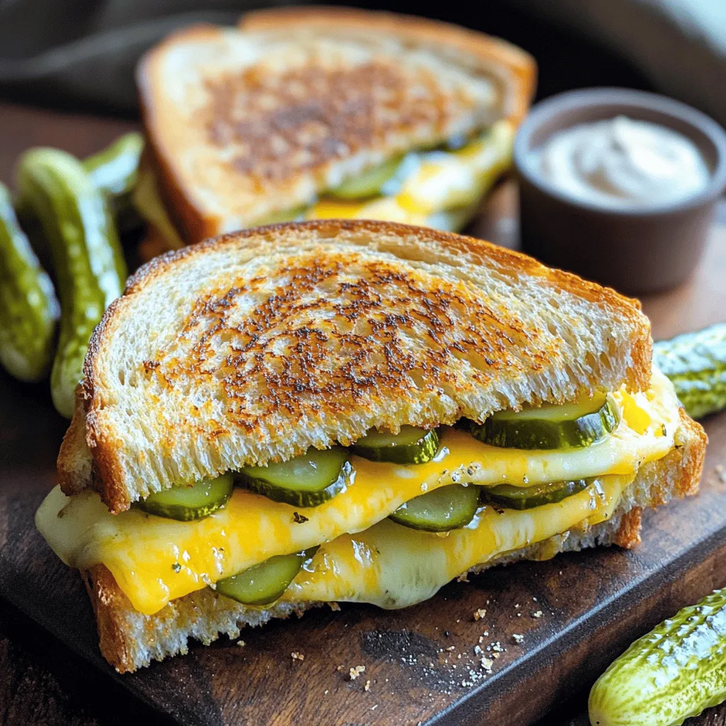 For a great pickle grilled cheese recipe, you need a few key items. The first is sourdough bread. Sourdough gives your sandwich a crispy crust and a tangy taste. This bread holds up well against melting cheese and pickles.