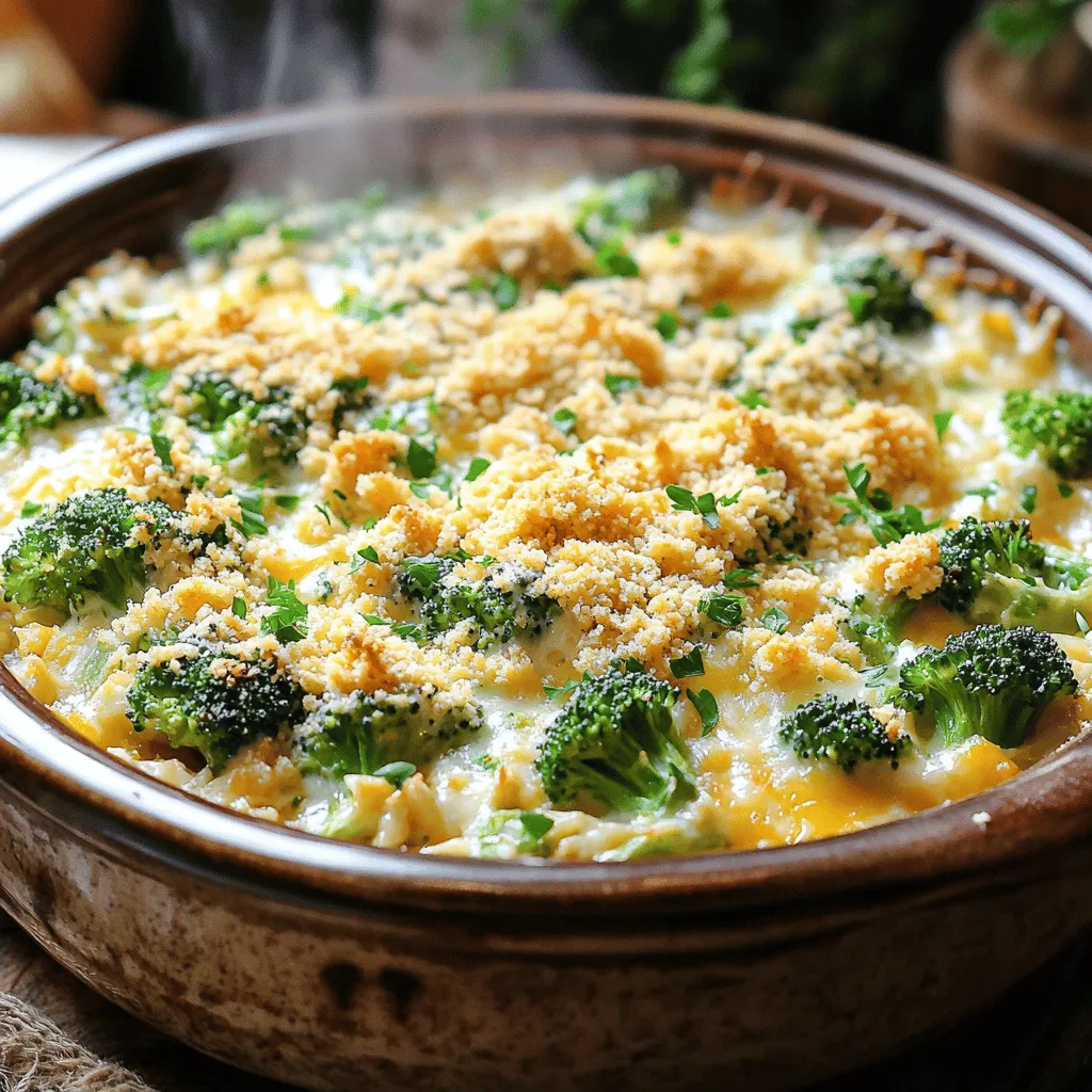 Amish Broccoli Bake is a simple yet tasty dish. It uses fresh and easy ingredients. The main ingredient is fresh broccoli florets. You need four cups for a great flavor. Fresh broccoli adds color and crunch.