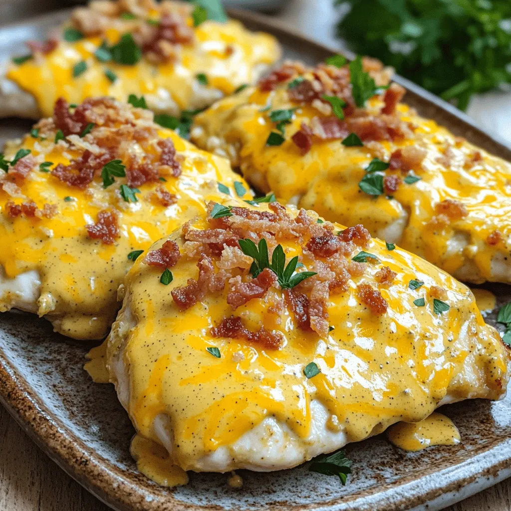 Cheesy Bacon Chicken with Mustard Sauce Recipe