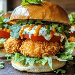 The Bang Bang Chicken Sandwich is a culinary masterpiece that tantalizes the taste buds with its spicy crunch and creamy goodness. Perfectly tender chicken coated in a crispy crust, slathered with a creamy, zesty sauce, and topped with fresh vegetables, all nestled between soft sandwich buns, makes this dish a standout for any meal occasion. Whether you are preparing a quick weeknight dinner or hosting a gathering with friends, this sandwich is sure to impress.