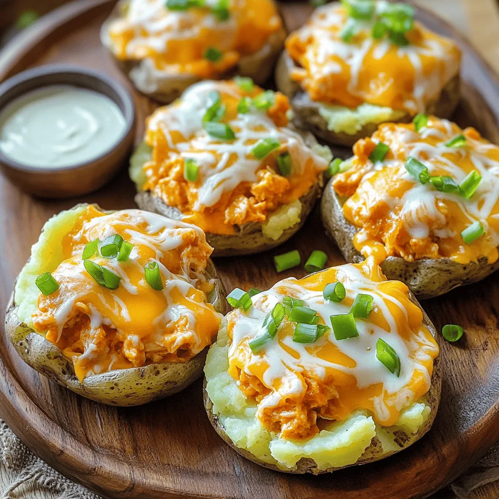 Buffalo Chicken Smashed Potato Cups: A Flavorful Fusion