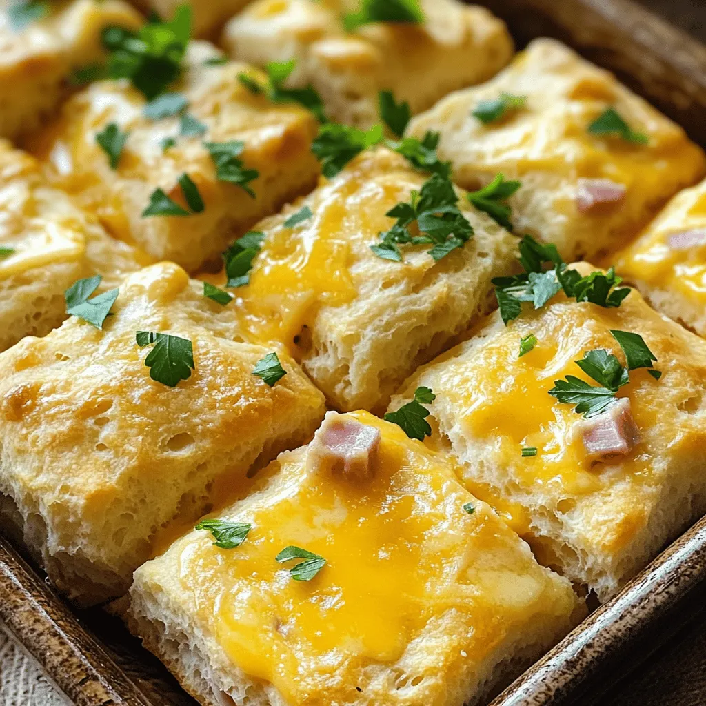 Ham and cheese butter swim biscuits are a fun and tasty treat. They mix savory ham and rich cheese in a soft, buttery biscuit. You bake them in a pool of melted butter, which makes the edges crispy. This method gives them a unique texture that you won't find in regular biscuits.