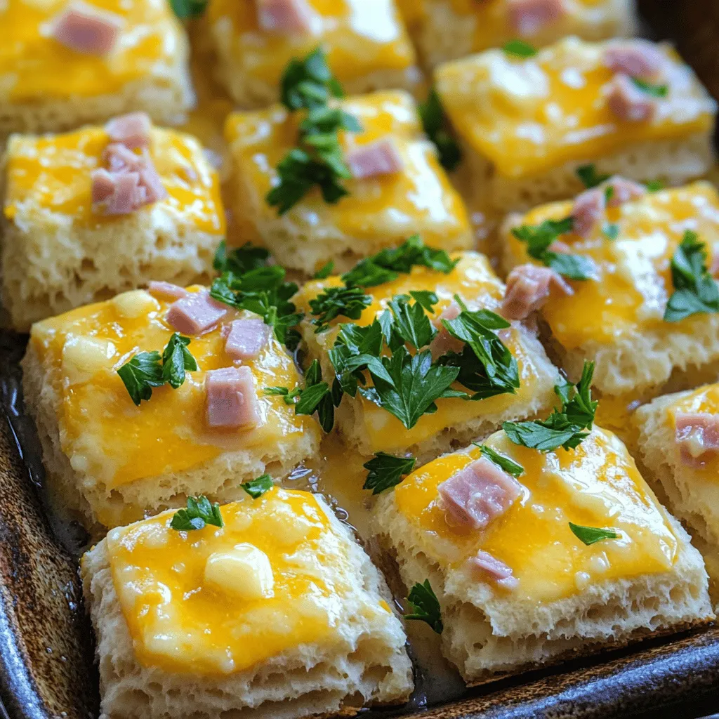 Ham and cheese butter swim biscuits are a fun and tasty treat. They mix savory ham and rich cheese in a soft, buttery biscuit. You bake them in a pool of melted butter, which makes the edges crispy. This method gives them a unique texture that you won't find in regular biscuits.