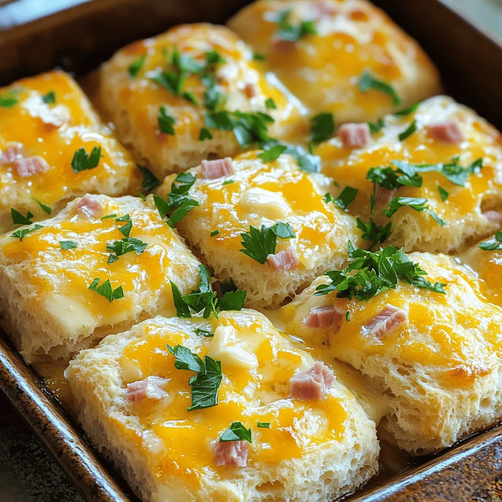 Ham and cheese butter swim biscuits are a fun and tasty treat. They mix savory ham and rich cheese in a soft, buttery biscuit. You bake them in a pool of melted butter, which makes the edges crispy. This method gives them a unique texture that you won't find in regular biscuits.