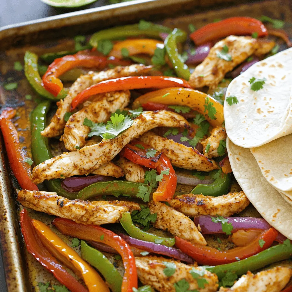 The joy of making sheet pan chicken fajitas starts with the right ingredients. For this easy chicken fajitas recipe, you need: