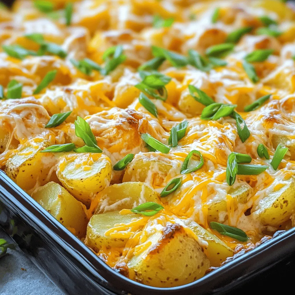 The Buffalo Chicken Roasted Potato Bake is a dish that perfectly embodies the essence of comfort food, making it a favorite for many households. This hearty meal combines tender, spicy chicken with crispy roasted potatoes, all smothered in creamy cheese. Its popularity stems from the delightful balance of flavors and textures it offers, making it a satisfying choice for family dinners or gatherings with friends.