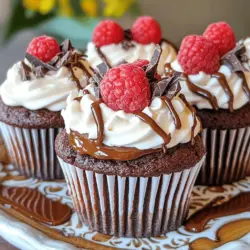 To make Nutella stuffed cupcakes, gather simple ingredients. You will need 1 ½ cups of all-purpose flour, 1 cup of granulated sugar, and ½ cup of unsweetened cocoa powder. These form the base of the cupcakes.