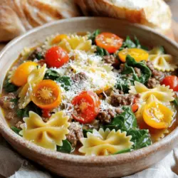 Satisfying Beef and Bowtie Pasta Comfort Food Recipe