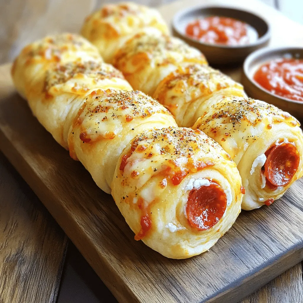 Cheesy pepperoni rolls are a fun and tasty snack. They mix soft pizza dough with gooey cheese and spicy pepperoni. Kids and adults enjoy them alike. Their warm, cheesy goodness makes them a favorite for parties and game days.