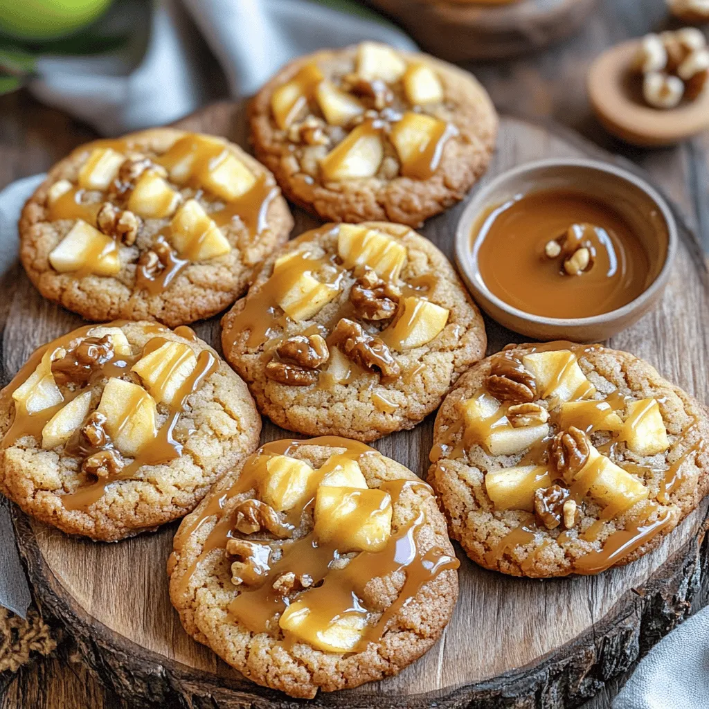 Caramel apple walnut cookies are a warm and tasty treat. They mix sweet caramel, crunchy walnuts, and tart apples. These cookies are perfect for fall or any time you crave something sweet.