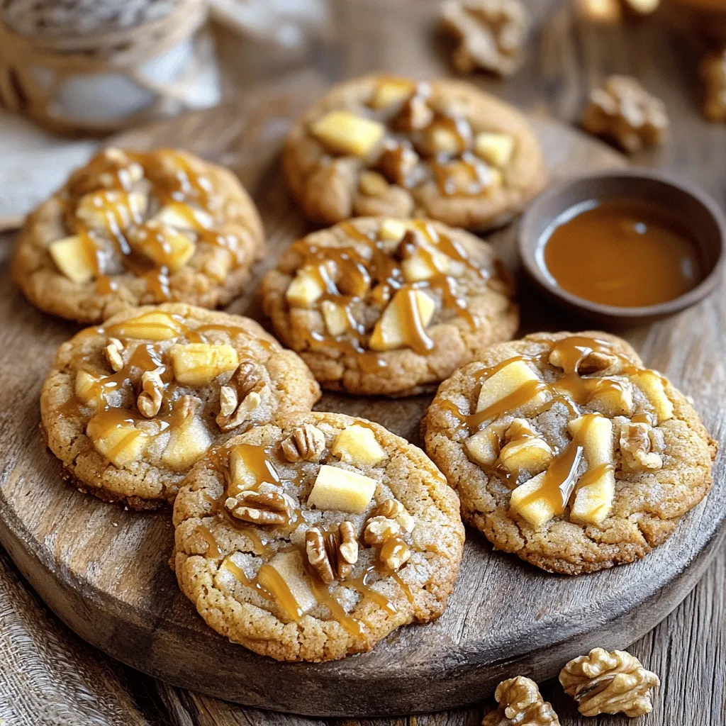 Caramel apple walnut cookies are a warm and tasty treat. They mix sweet caramel, crunchy walnuts, and tart apples. These cookies are perfect for fall or any time you crave something sweet.