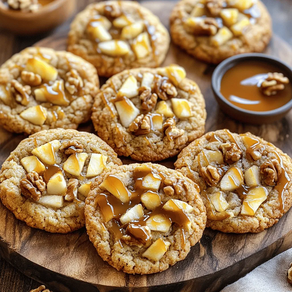Caramel apple walnut cookies are a warm and tasty treat. They mix sweet caramel, crunchy walnuts, and tart apples. These cookies are perfect for fall or any time you crave something sweet.