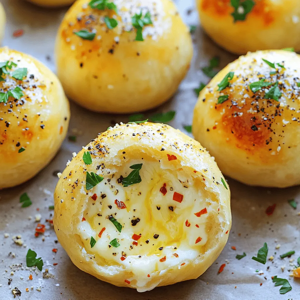 Cheesy garlic bombs are tasty little bites filled with rich cheese and garlic. They are loved for their gooey center and crispy outside. These bombs are a fun way to enjoy cheese in a new way. You can make them easily at home, which adds to their charm.