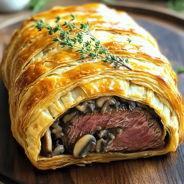 Beef Wellington is not just a dish; it’s an iconic culinary creation that exudes sophistication and elegance, making it a perfect centerpiece for special occasions. This classic recipe has captured the hearts of food enthusiasts and home cooks alike, often adorning the tables of festive gatherings and celebrations. With its rich flavors and stunning presentation, Beef Wellington is the epitome of fine dining at home, sure to impress your guests and elevate any dinner party.