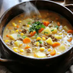 Hearty Beef Ham and Corn Chowder Easy Comfort Meal