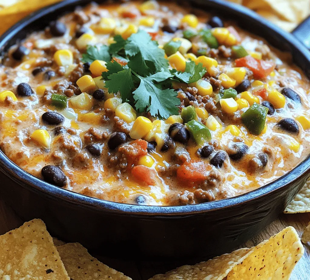 Cowboy Queso Fiesta is a beloved comfort food that embodies the spirit of Tex-Mex cuisine. This creamy, cheesy dip is not just a dish; it's a celebration of bold flavors and hearty ingredients that brings people together. Originating from the vibrant culinary landscape of Texas, this dish combines the richness of melted cheeses, savory ground beef, and a medley of spices to create an irresistible dip that can elevate any gathering. Whether you're hosting a lively game night, a backyard barbecue, or a cozy family dinner, Cowboy Queso Fiesta is the perfect addition to your spread, enticing guests to gather around and indulge in its deliciousness.
