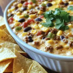 Cowboy Queso Fiesta is a beloved comfort food that embodies the spirit of Tex-Mex cuisine. This creamy, cheesy dip is not just a dish; it's a celebration of bold flavors and hearty ingredients that brings people together. Originating from the vibrant culinary landscape of Texas, this dish combines the richness of melted cheeses, savory ground beef, and a medley of spices to create an irresistible dip that can elevate any gathering. Whether you're hosting a lively game night, a backyard barbecue, or a cozy family dinner, Cowboy Queso Fiesta is the perfect addition to your spread, enticing guests to gather around and indulge in its deliciousness.