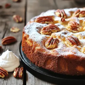Southern Pecan Pound Cake shines with simple yet rich ingredients. The main base is flour. You should use all-purpose flour. It gives the cake a nice structure. You can also use cake flour for a softer texture.