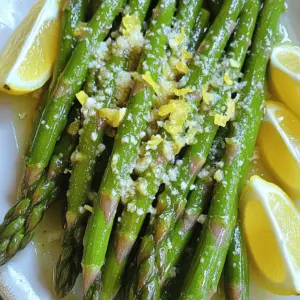 To make lemon garlic asparagus, you need fresh asparagus, olive oil, garlic, and lemon. These ingredients create a bright and tasty dish.