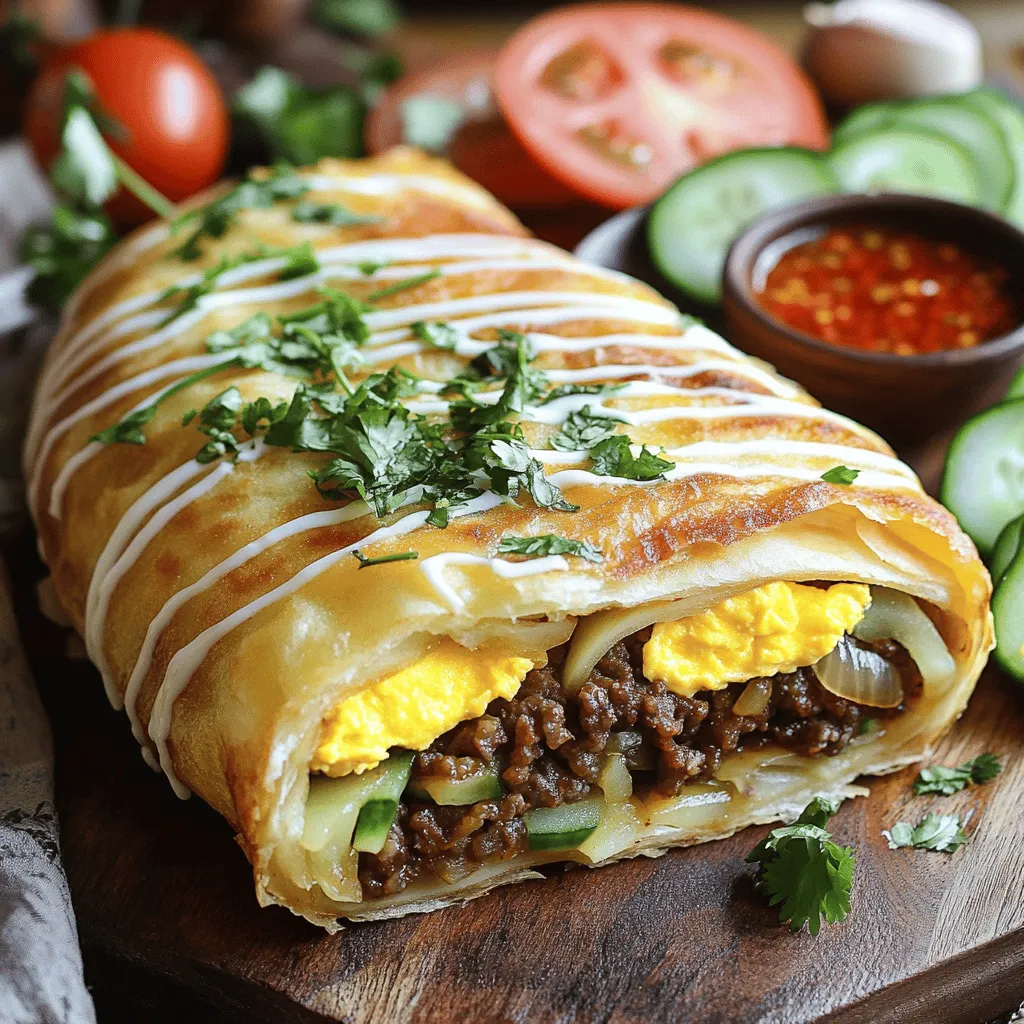 To make a great roti john, you need a few key ingredients. First, you need roti, which are Indian flatbreads. You can find them at stores or make them at home. Next, you will need ground meat, like beef or chicken. If you prefer a vegetarian option, use a plant-based meat substitute.