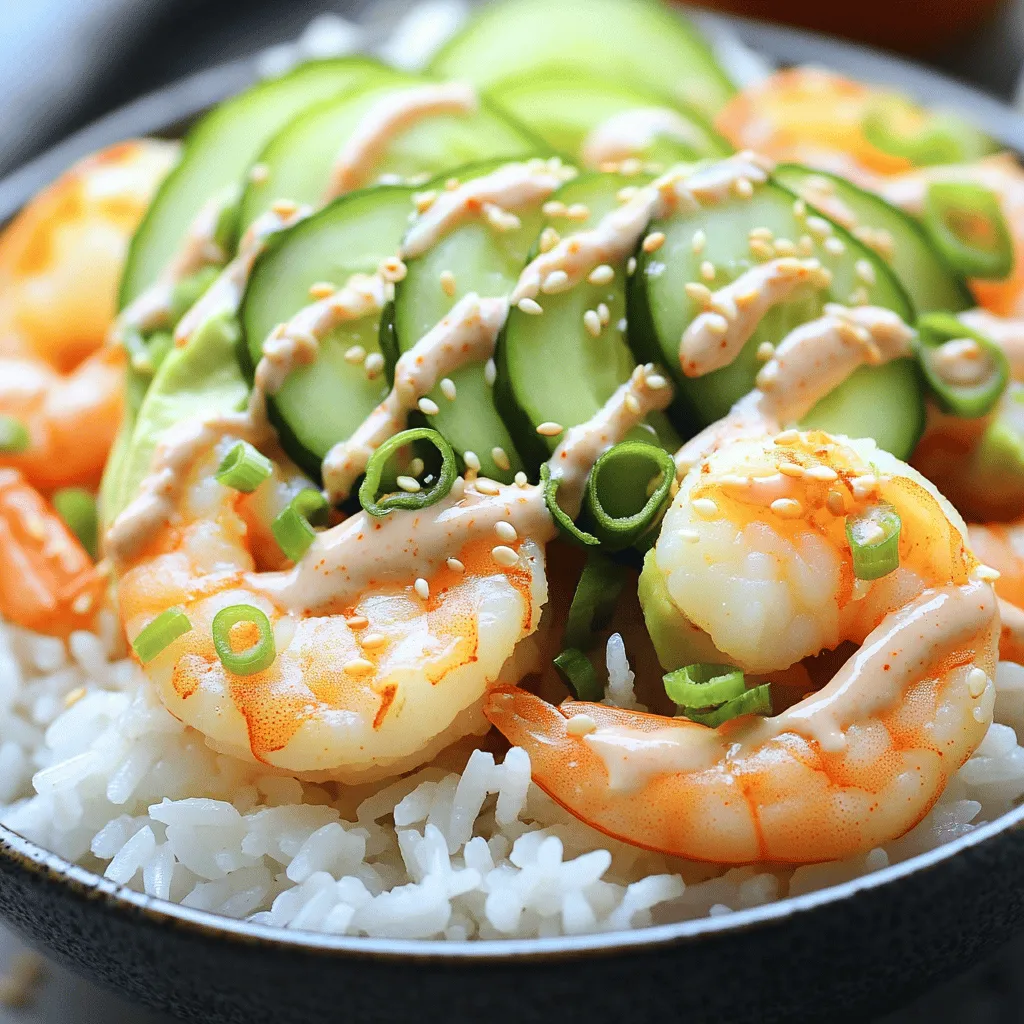 To make a great shrimp rice bowl, you need fresh ingredients. First, choose large shrimp. They have a nice bite and cook well. Next, jasmine rice works perfectly. It has a soft texture and a lovely aroma. For a tasty base, cook 2 cups of rice ahead of time.