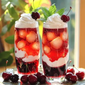 Cherry Italian cream sodas are fun and tasty drinks. They have simple ingredients that bring out great flavors. The main ingredients for this drink are cherry syrup, sparkling water, and heavy cream.