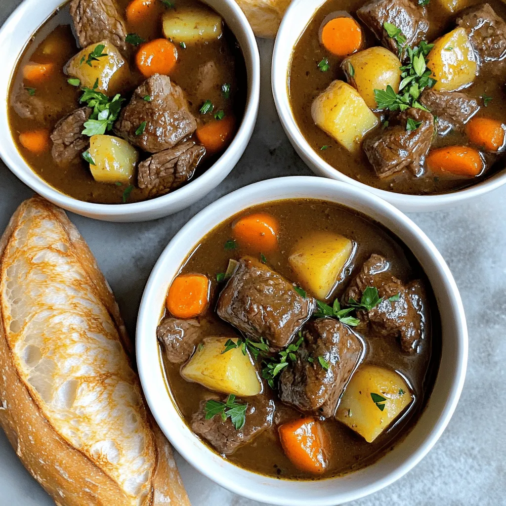 To create a perfect French beef stew, you need simple yet flavorful ingredients. The main star is beef. I recommend using beef chuck. It has the right fat and flavor. It breaks down well during cooking, making it tender.
