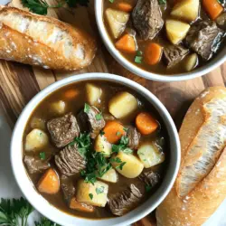 To create a perfect French beef stew, you need simple yet flavorful ingredients. The main star is beef. I recommend using beef chuck. It has the right fat and flavor. It breaks down well during cooking, making it tender.