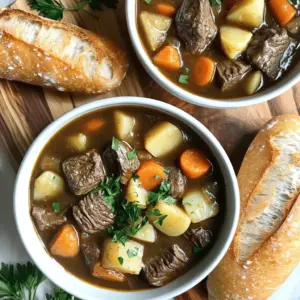 To create a perfect French beef stew, you need simple yet flavorful ingredients. The main star is beef. I recommend using beef chuck. It has the right fat and flavor. It breaks down well during cooking, making it tender.