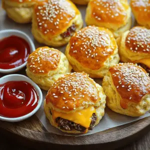 To make beefy bacon cheeseburger bombs, you need a few key ingredients. Start with 1 pound of ground beef. This forms the main filling. You will also need 4 slices of chopped bacon for that smoky taste. Adding 1 cup of shredded cheddar cheese gives a creamy texture. Don't forget 1/2 cup of diced onion for some crunch and flavor. You will also use 1 tablespoon of Worcestershire sauce to enhance the taste. Finally, season with spices like 1 teaspoon of garlic powder, 1 teaspoon of onion powder, and 1/2 teaspoon of black pepper. All these ingredients mix well together, creating a delicious filling.