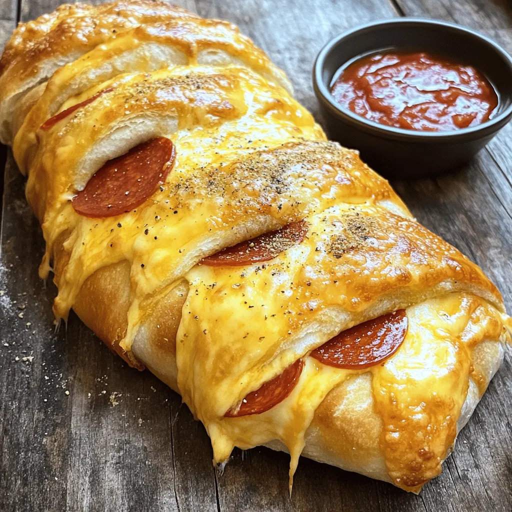 To make an irresistible cheese and pepperoni stromboli, you need to gather some key ingredients. The main star is pizza dough, which you can buy or make at home. You will also need shredded mozzarella cheese, sliced pepperoni, grated Parmesan cheese, olive oil, Italian seasoning, and garlic. An egg for the wash is important too. Marinara sauce makes a great dip.