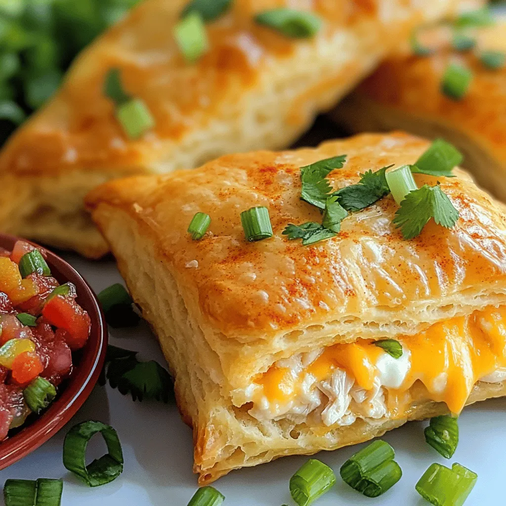 To make easy cheesy chicken recipes, you need simple, tasty ingredients. For my cheesy chicken pockets, gather the following: