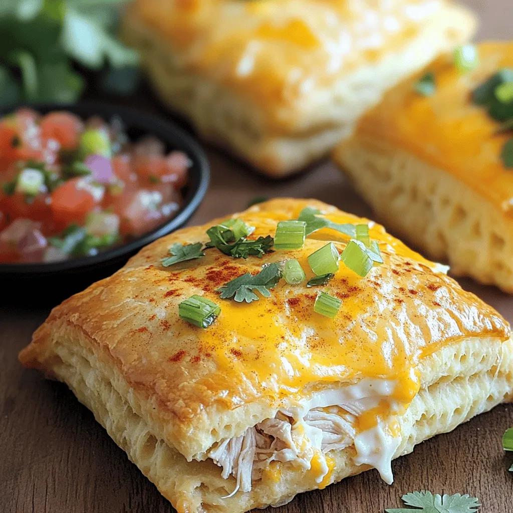 To make easy cheesy chicken recipes, you need simple, tasty ingredients. For my cheesy chicken pockets, gather the following: