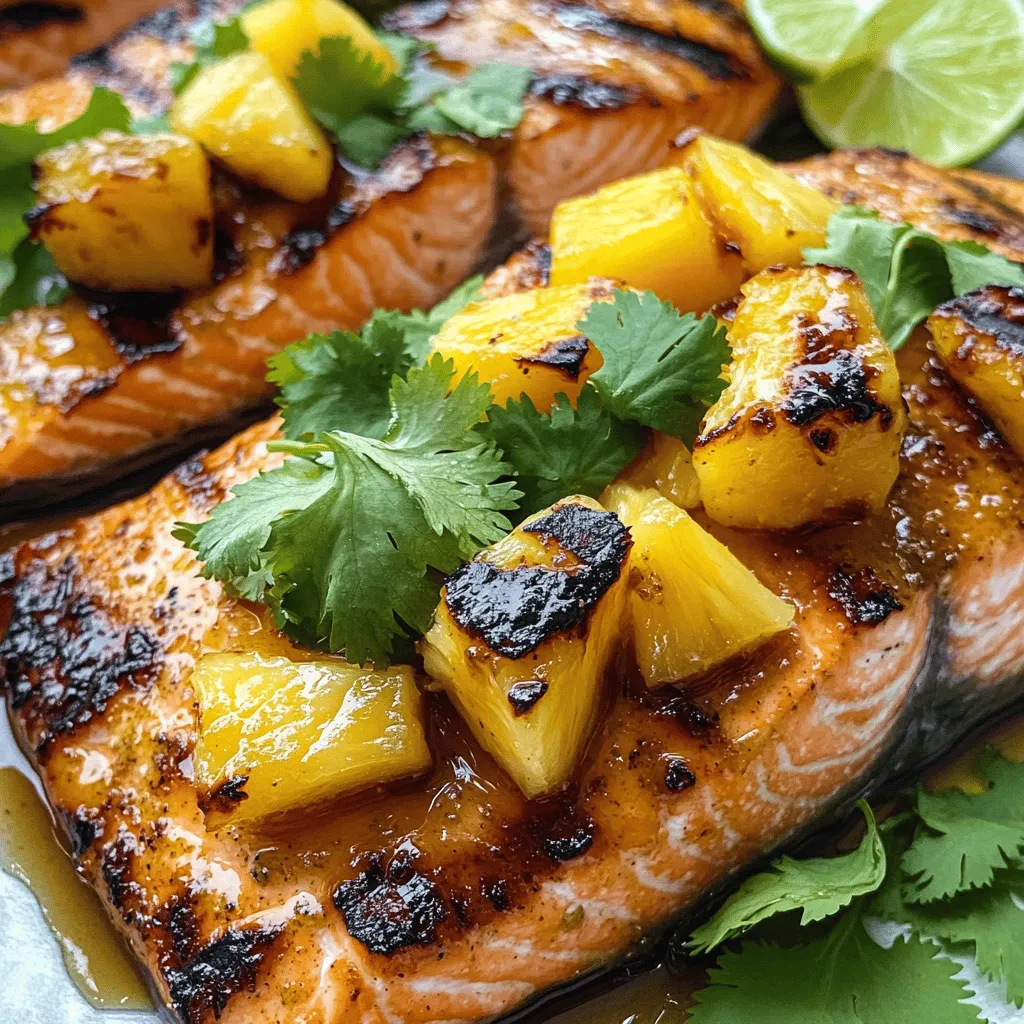 For honey pineapple salmon, you need simple and fresh ingredients. The main star is salmon. You will want about four salmon fillets for this dish. Next, you need fresh pineapple. Diced pineapple adds sweetness and a tropical twist.
