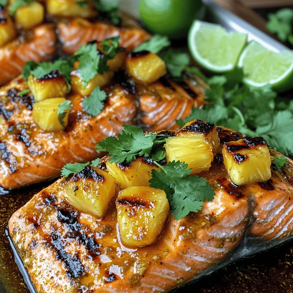 For honey pineapple salmon, you need simple and fresh ingredients. The main star is salmon. You will want about four salmon fillets for this dish. Next, you need fresh pineapple. Diced pineapple adds sweetness and a tropical twist.