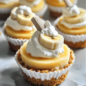 To make the best mini banana pudding cheesecakes, you need simple yet delicious ingredients. Here’s what you will need:
