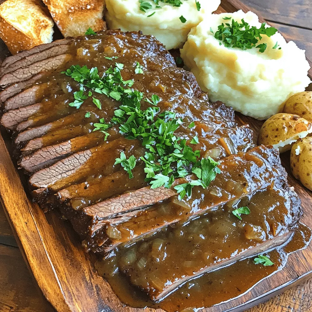To make a great slow cooker beef brisket, you need a few key ingredients. First, the beef brisket itself is vital. I recommend using a 3-4 pound cut. This size cooks well and stays juicy.
