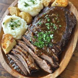 To make a great slow cooker beef brisket, you need a few key ingredients. First, the beef brisket itself is vital. I recommend using a 3-4 pound cut. This size cooks well and stays juicy.