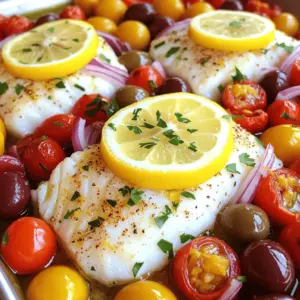 To make Mediterranean-Style Baked Fish, you need a few key ingredients. Start with fresh fish. I recommend using white fish like cod, tilapia, or sea bass. These types of fish have a mild flavor and cook well in the oven.