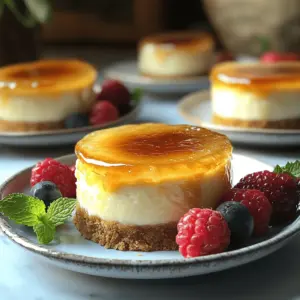 To make mini crème brûlée cheesecakes, you need simple yet delicious ingredients. Start with 1 cup of graham cracker crumbs for the crust. Add 3 tablespoons of sugar and 1/4 cup of melted unsalted butter to bind it all together. For the cheesecake filling, you'll need 8 oz of softened cream cheese, 1/2 cup of sugar, and 1 teaspoon of vanilla extract. Don’t forget 2 large eggs, 1/2 cup of sour cream, and 1/4 cup of heavy cream for that creamy texture. Lastly, 3 tablespoons of brown sugar will give you that crunchy topping. You can find the full recipe at the end.