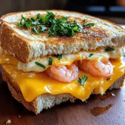 To make a garlic butter shrimp sandwich, you need fresh shrimp, butter, and bread. These ingredients create a rich taste that pairs well with cheese.