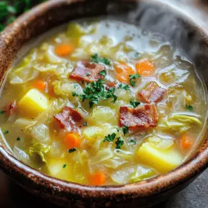 Irish Bacon, Cabbage, and Potato Soup is rich and hearty. The key ingredients create a warm, savory dish. You need thick-cut Irish bacon, potatoes, green cabbage, and chicken broth. Each brings its own flavor and texture.