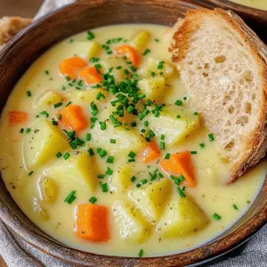 A great German potato soup starts with fresh and simple ingredients. You will need four large Russet potatoes. These potatoes are starchy and creamy when cooked. They give the soup a nice, thick texture.