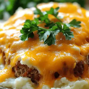 The heart of my mashed potato meatloaf casserole lies in its simple yet flavorful ingredients. The base starts with one pound of ground beef or turkey. This choice affects the taste, so select what you love. Ground turkey gives a lighter flavor, while beef adds rich depth.