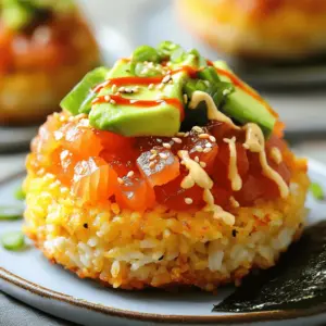 To make the best spicy tuna crispy rice, you need a few key ingredients. First, sushi rice is essential. It is short-grain and sticky, which helps hold the rice cakes together. You will need two cups of sushi rice and two cups of water.