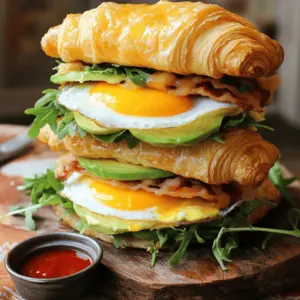 For the best croissant breakfast sandwich, you need fresh croissants. Look for flaky, buttery croissants. These make the best croissant sandwich recipe. You can use store-bought or homemade croissants. I love to use large croissants. They hold more filling and taste great.