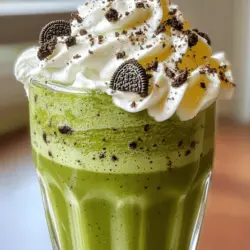 To make a Cookies & Cream Matcha Frappe, you need just a few key ingredients. This drink combines sweet and earthy flavors to create a delightful treat.