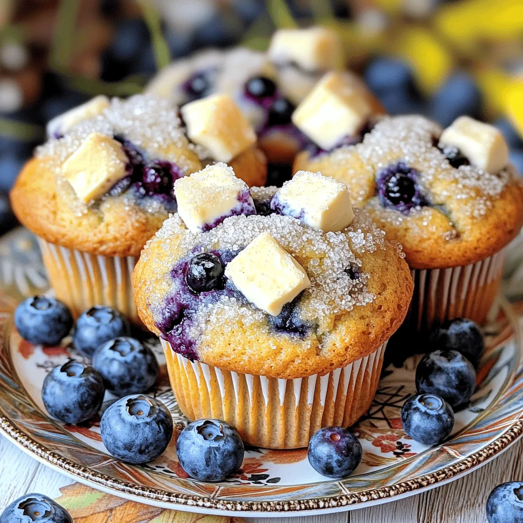 To make blueberry cream cheese muffins, you need a few key ingredients. Each one plays an important role in the flavor and texture of the muffins.