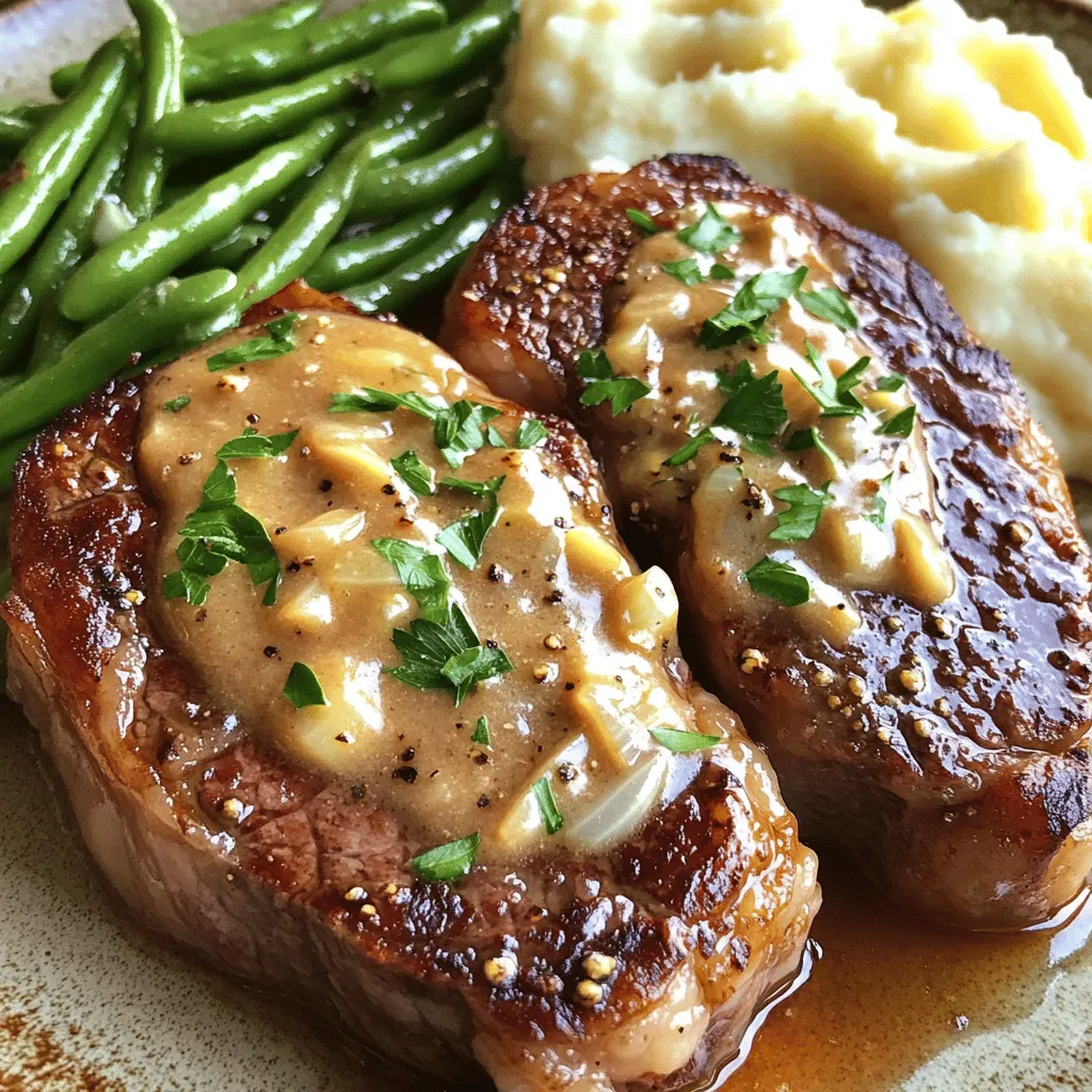 Steak Diane shines with its simple yet rich flavors. The essential ingredients include two boneless beef steaks, about one inch thick. You will also need salt and pepper, two tablespoons of olive oil, and two tablespoons of unsalted butter.