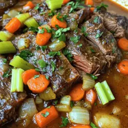 To make a great Italian pot roast, start with beef chuck roast. This cut has the right fat and flavor. You will also need olive oil to sear the meat. Onion, garlic, carrots, and celery add depth to the dish. A can of diced tomatoes gives a nice touch of acidity and sweetness. Finally, beef broth keeps the roast juicy and tender.